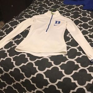 White nike Duke pullover